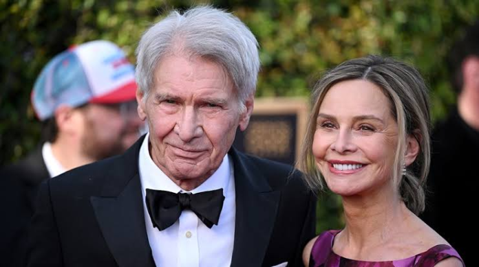 Calista Flockhart and Harrison Ford